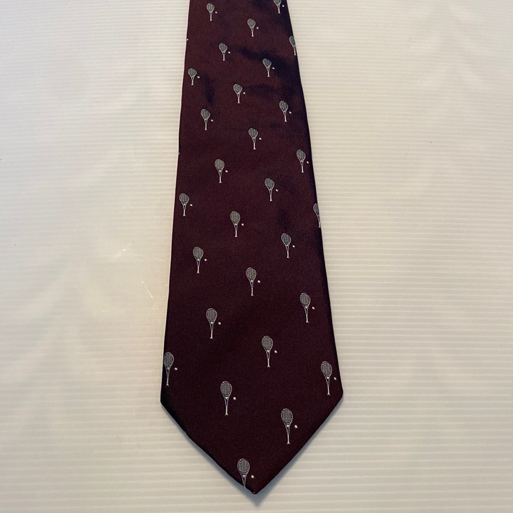 Les Copains Silk Tie Tennis Racquets